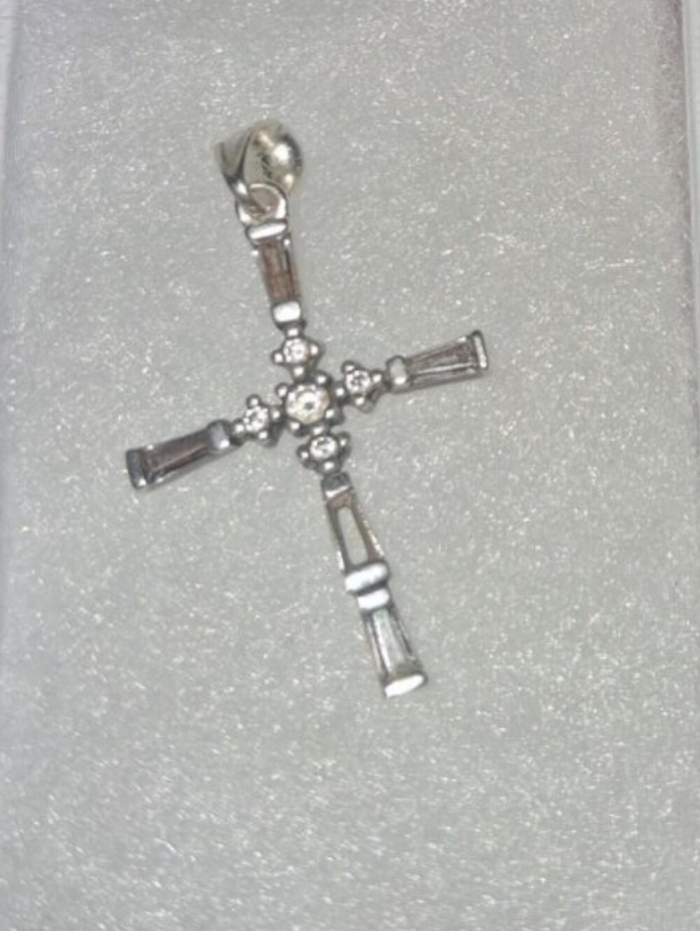 Vintage Signed 925 Silver Cross  PENDANT